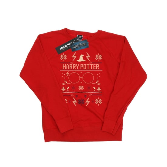Harry Potter Dames/Dames Sweatshirt met Kerstpatroon (Rood) - Image 1