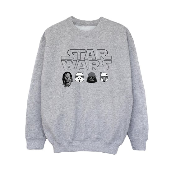 Star Wars Jongens Sweatshirt met Karakterhoofden (Sportgrijs) - Image 1