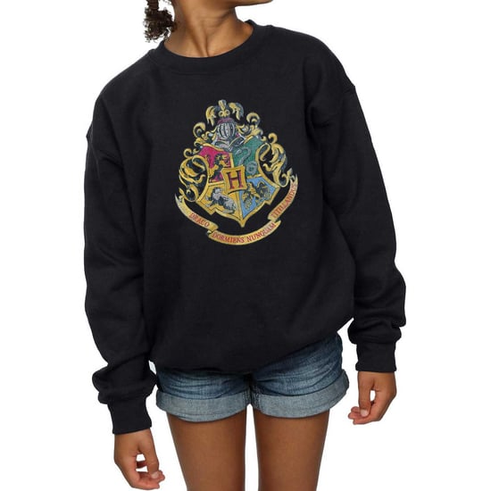 Harry Potter Meisjes Zweinstein Huizen Katoenen Sweatshirt (Zwart) - Image 4