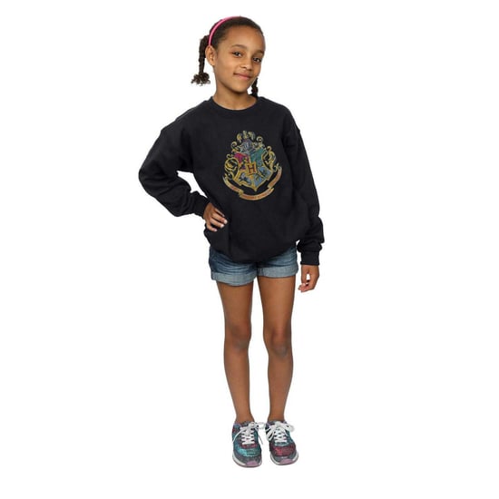 Harry Potter Meisjes Zweinstein Huizen Katoenen Sweatshirt (Zwart) - Image 5