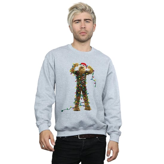Star Wars Heren Chewbacca Kerstverlichting Sweatshirt (Sportgrijs) - Image 2