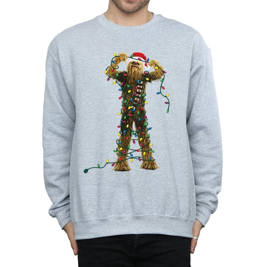 Star Wars Heren Chewbacca Kerstverlichting Sweatshirt (Sportgrijs) - Image 3