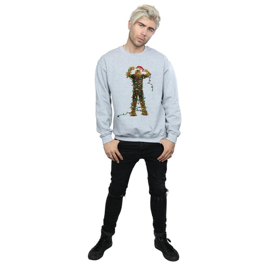 Star Wars Heren Chewbacca Kerstverlichting Sweatshirt (Sportgrijs) - Image 4