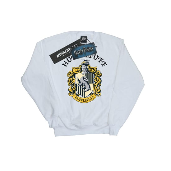 Harry Potter Dames/Dames Hufflepuff Logo Sweatshirt (Wit) - Image 1