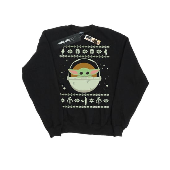Star Wars Jongens The Mandalorian Het Kind Kerstmis Sweatshirt (Zwart) - Image 1