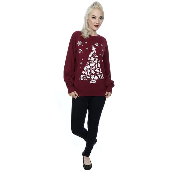 Star Wars Dames/Dames Kerstboom Sweatshirt (Bourgondië) - Image 4