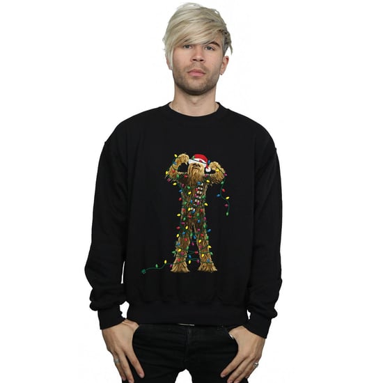 Star Wars Chewbacca Christmas Lights Sweatshirt - herr (Svart) - Image 2
