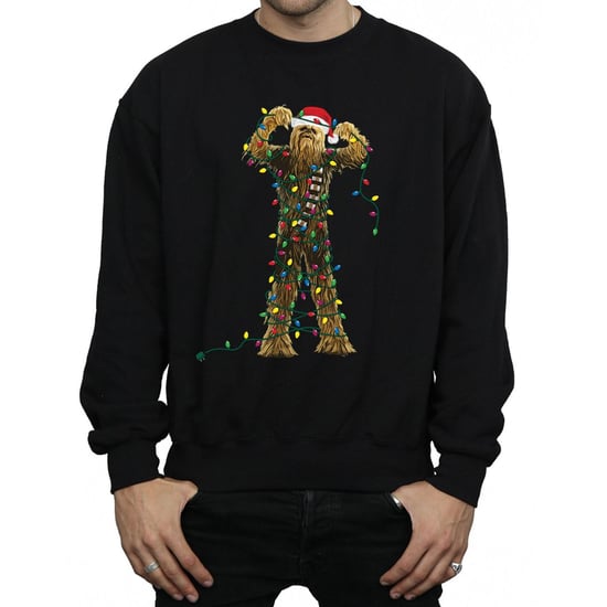 Star Wars Chewbacca Christmas Lights Sweatshirt - herr (Svart) - Image 3