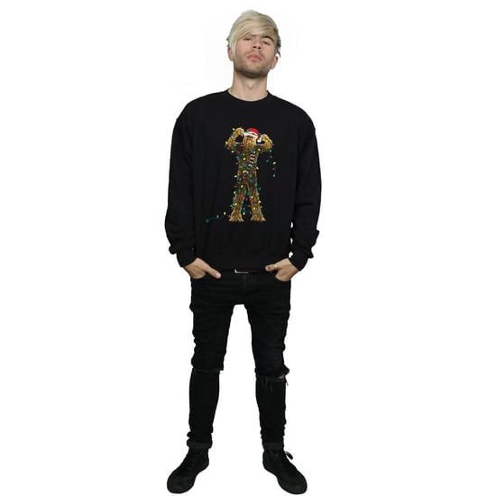 Star Wars Chewbacca Christmas Lights Sweatshirt - herr (Svart) - Image 4