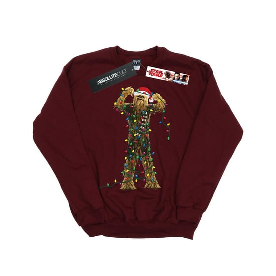 Star Wars Jongens Chewbacca Kerstverlichting Sweatshirt (Bourgondië) - Image 1