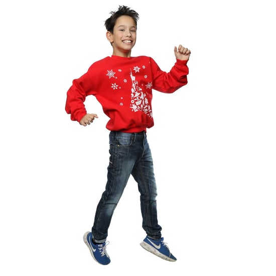 Star Wars Sweatshirt met kerstboom voor jongens (Rood) - Image 4