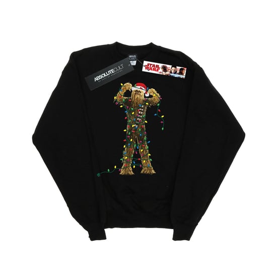 Star Wars Jongens Chewbacca Kerstverlichting Sweatshirt (Zwart) - Image 1