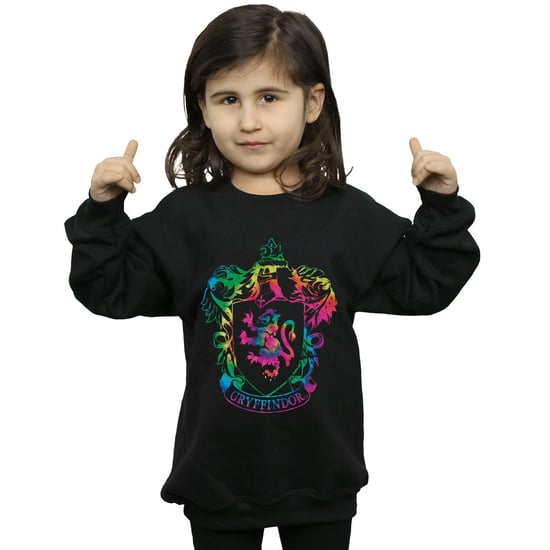 Harry Potter Gryffindor Crest Tie Dye Infill Sweatshirt för flickor (Svart) - Image 2