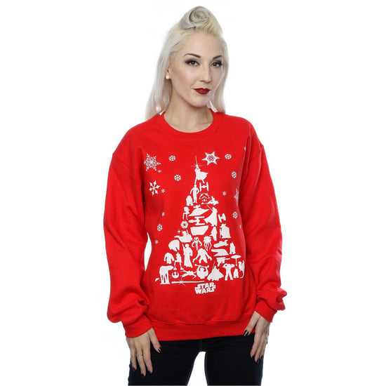 Star Wars Womens/Ladies Christmas Tree Sweatshirt (Red) - Image 2