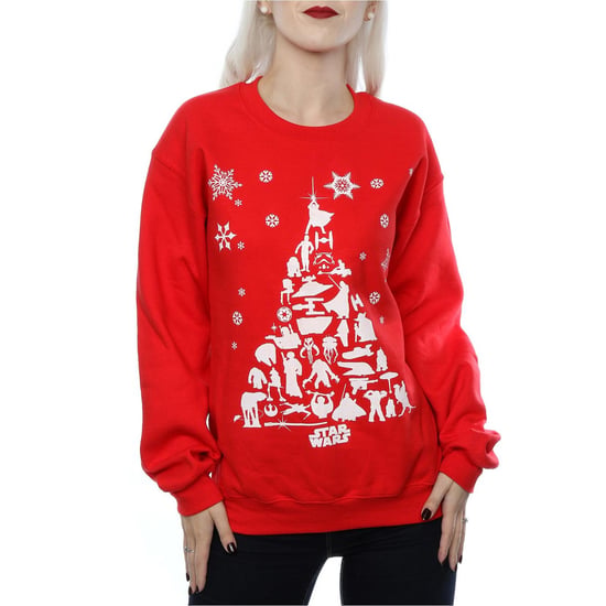 Star Wars Womens/Ladies Christmas Tree Sweatshirt (Red) - Image 3