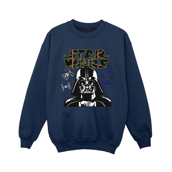 Star Wars Jongens Darth Vader Comp Logo Sweatshirt (Marineblauw) - Image 1