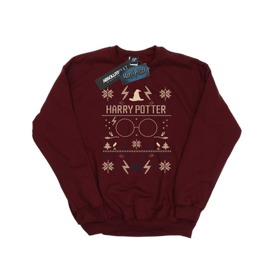 Harry Potter Dames/Dames Sweatshirt met Kerstpatroon (Bourgondië) - Image 1