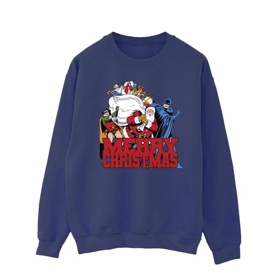 DC Comics Heren Batman Vrolijk Kerstfeest Comic Sweatshirt (Marineblauw) - Image 1