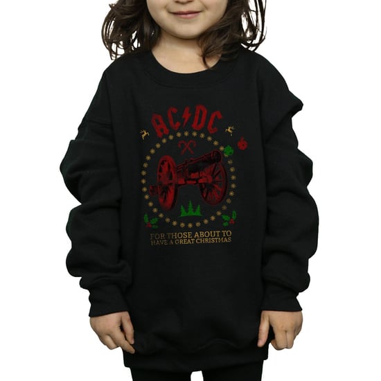 AC/DC Meisjes Kerstmis Voor Die Sweatshirt (Zwart) - Image 3