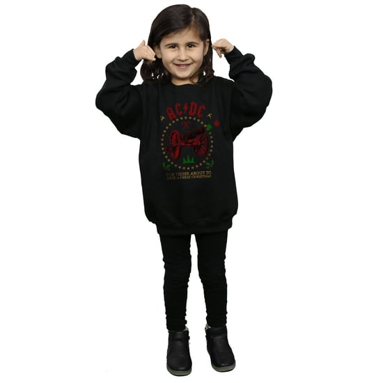 AC/DC Meisjes Kerstmis Voor Die Sweatshirt (Zwart) - Image 4