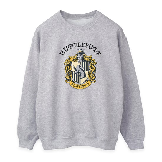 Harry Potter Dames/Dames Hufflepuff Logo Sweatshirt (Heide Grijs) - Image 1