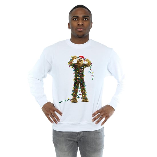 Star Wars Heren Chewbacca Kerstverlichting Sweatshirt (Wit) - Image 2