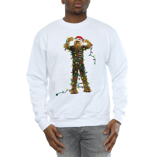 Star Wars Heren Chewbacca Kerstverlichting Sweatshirt (Wit) - Image 3