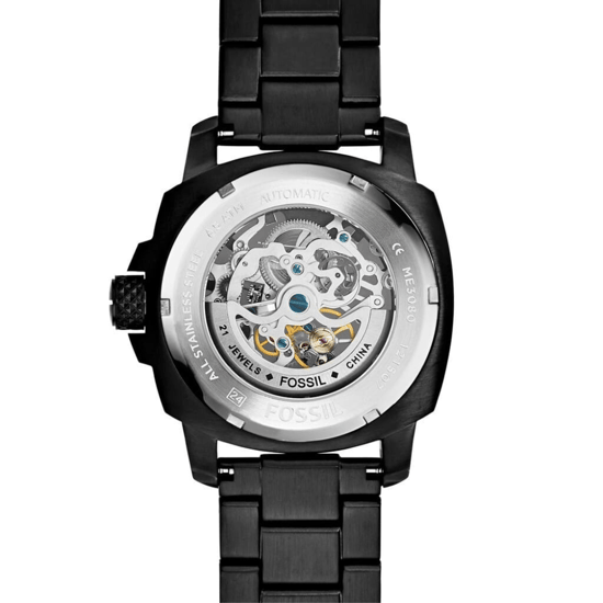 Fossil ME3080 Automatische Skeleton Herenhorloge, 50 mm Zwart RVS - Image 2