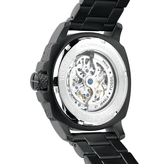 Fossil ME3080 Automatische Skeleton Herenhorloge, 50 mm Zwart RVS - Image 6