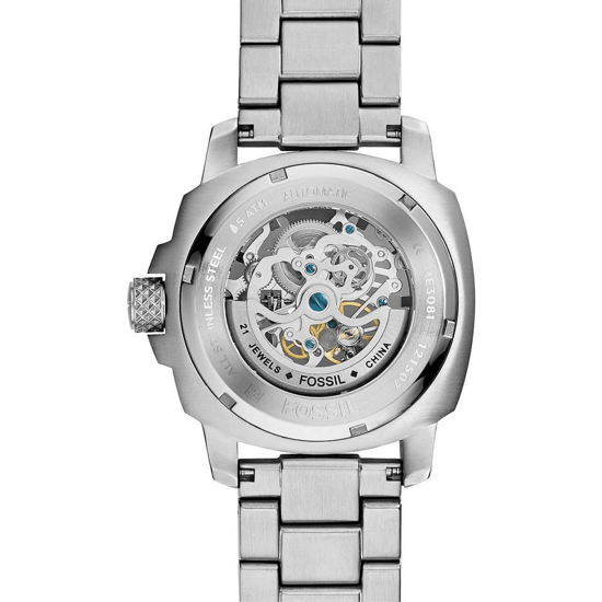 Fossil ME3081 Heren Automatisch Skeleton Horloge, 50mm Zilver RVS - Image 2