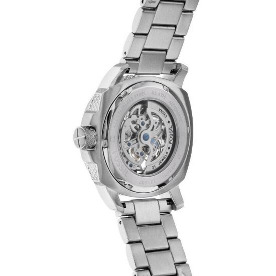 Fossil ME3081 Heren Automatisch Skeleton Horloge, 50mm Zilver RVS - Image 4