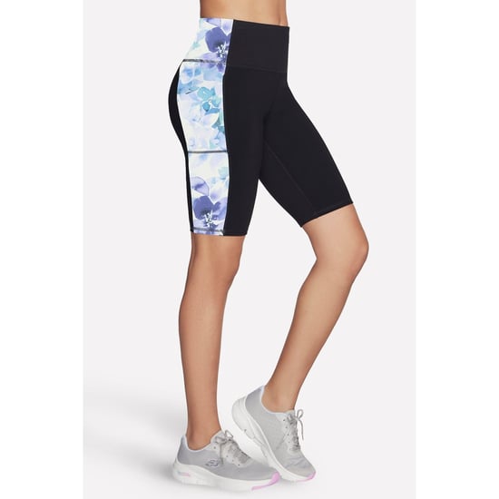 Skechers Performance GoWalk Seascape Floral 10' Fietsbroek Nylon Dames Paarse Sportshorts - Image 4