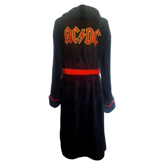 AC/DC Unisex Adult Logo Coral Fleece Dressing Gown (Black) - Image 2