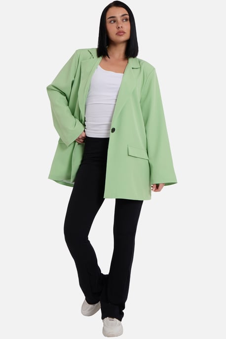 Sage Green Tailoring Oversized Blazer - Image 1