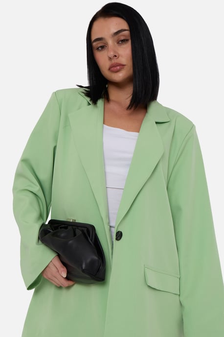 Sage Green Tailoring Oversized Blazer - Image 2