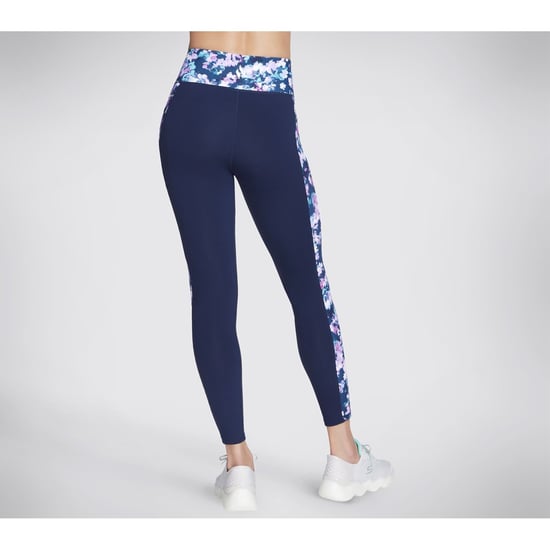 Skechers Performance GOWALK Misty Floral Leggings i Nylon för kvinnor, Blå Sports Leggings - Image 3