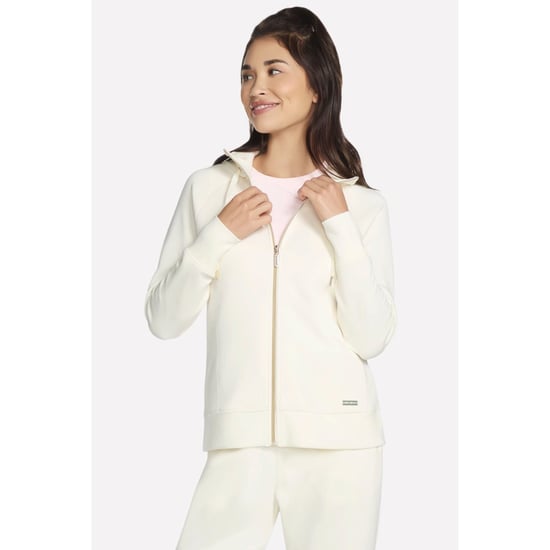 Skechers Performance Skechluxe Elevate Hoodie Dames Off White Jacket - Image 2