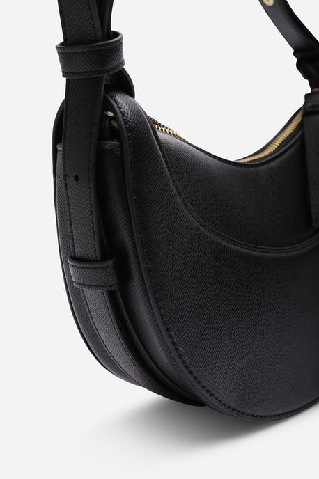 Where's That From Womens 'Envie' Crescent Faux Leather Shoulder Bag in Black - Image 5