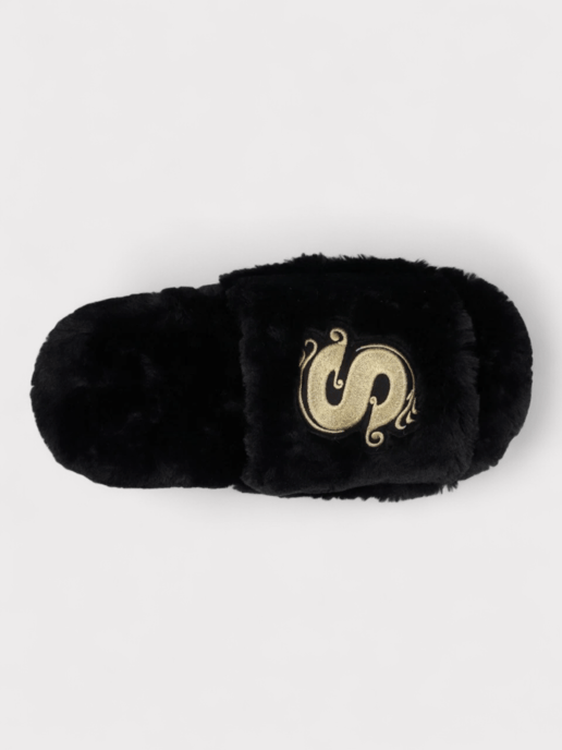 Sacai Wmns Fuax Fur Comfort Slippers Black - Image 2