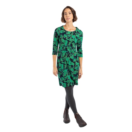 Weird Fish Dames/Dames Shafika Bedrukte Jersey Midi-jurk (Nachtblauw) - Image 4