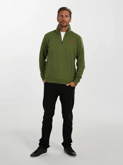 U.S. POLO ASSN. heren half-zip trui USNiico van katoenmix - Image 4