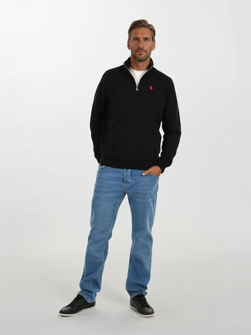 U.S. POLO ASSN. USJaaspa heren half-zip trui van katoen-viscose mix - Image 3
