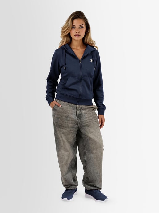U.S. POLO ASSN. USRubyy sweatshirtjacka för dam i bomullsblandning - Image 3