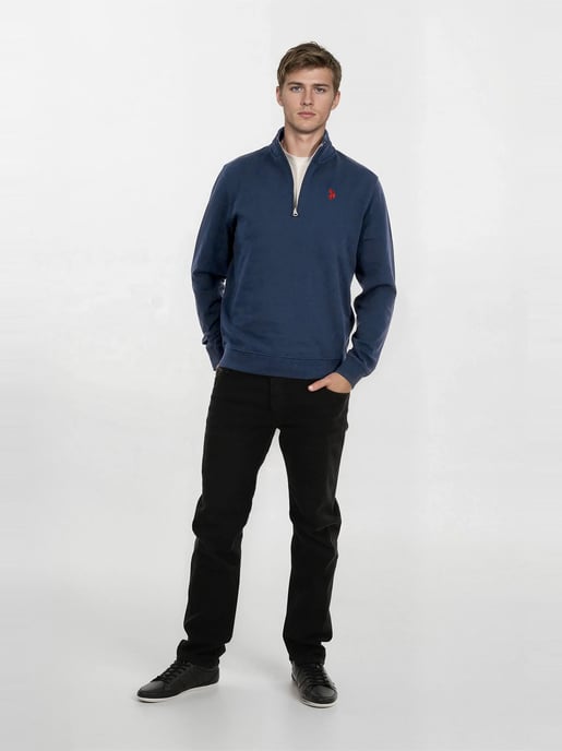 U.S. POLO ASSN. USJaaspa heren half-zip trui van katoen-viscose mix - Image 3