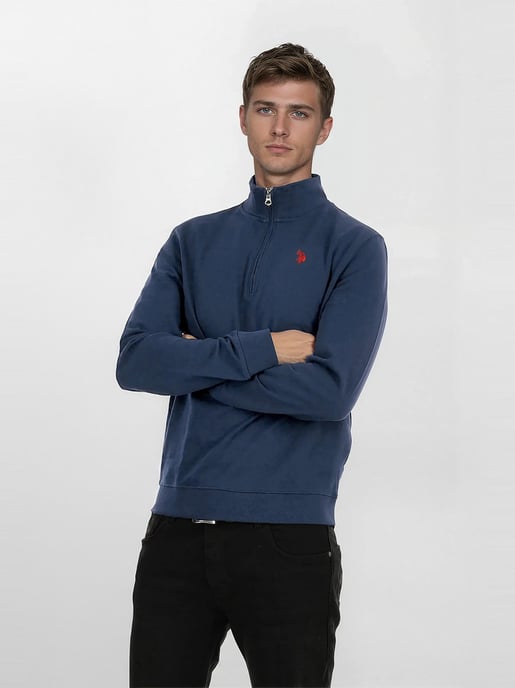 U.S. POLO ASSN. USJaaspa heren half-zip trui van katoen-viscose mix - Image 5