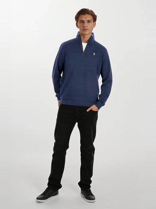 U.S. POLO ASSN. heren half-zip trui USNiico van katoenmix - Image 4