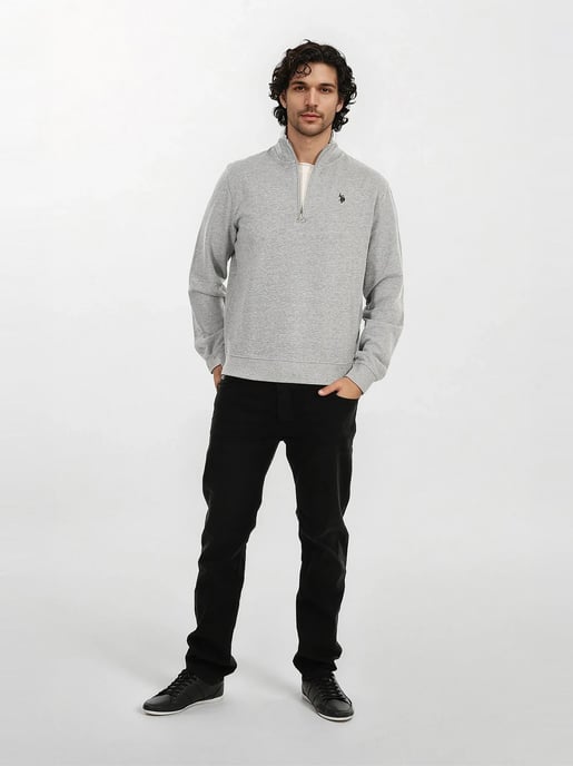 U.S. POLO ASSN. USJaaspa heren half-zip trui van katoen-viscose mix - Image 3