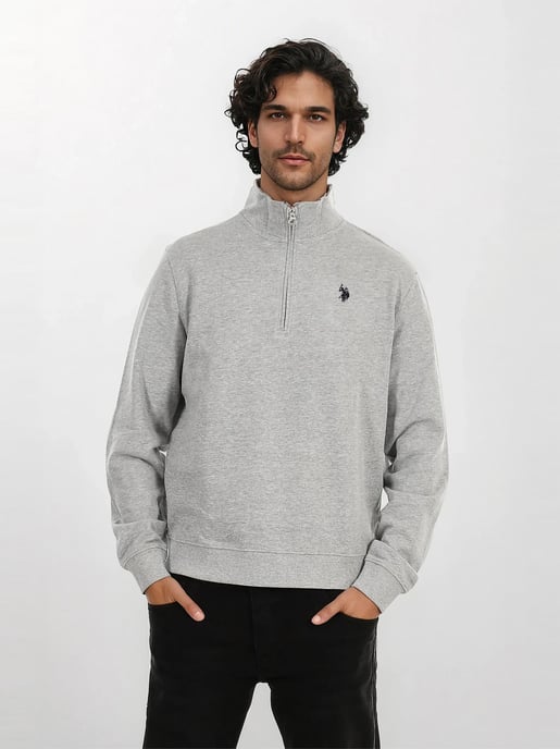 U.S. POLO ASSN. USJaaspa heren half-zip trui van katoen-viscose mix - Image 4