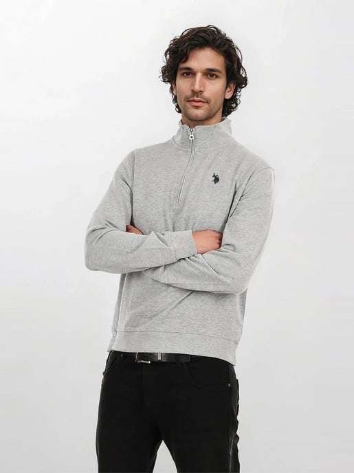U.S. POLO ASSN. USJaaspa heren half-zip trui van katoen-viscose mix - Image 5