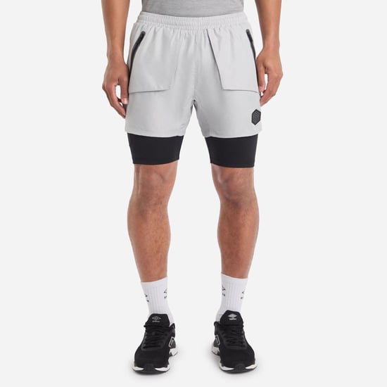 Umbro Heren Pro Training Elite Hybride Short (Haven Mist/Zwart) - Image 1